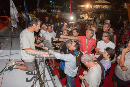 ROUTE DU RHUM 2010 - ARRIVEE DE MARC GUILLEMOT