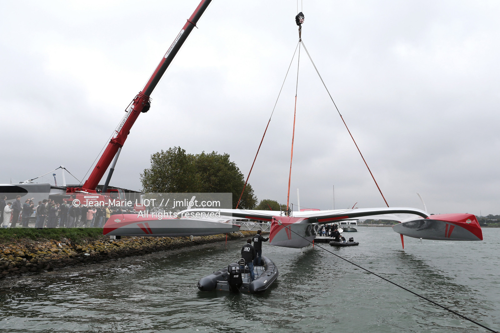 SAILING - MAXI 80 PRINCE DE BRETAGNE - LAUNCH.