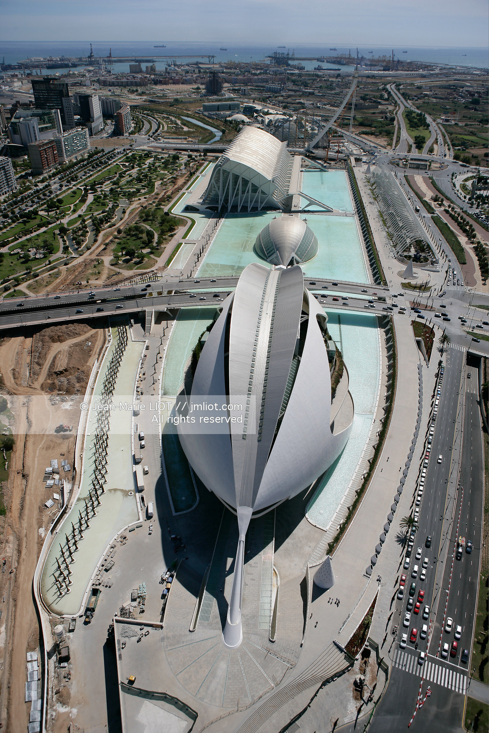Vue aerienne de Valence, Espagne.photo© Jean-Marie Liot .