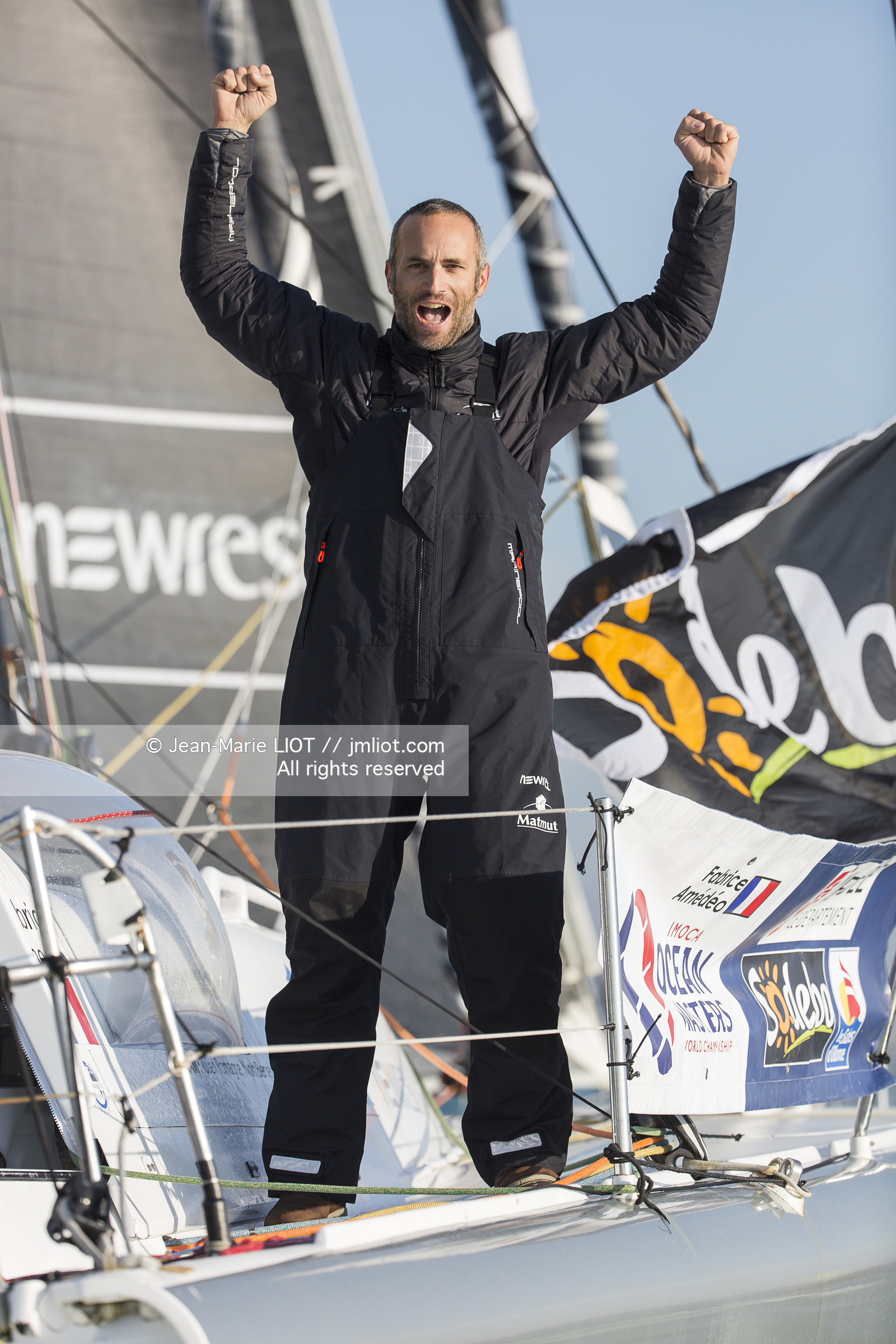 VENDEE GLOBE 2016-2017 - FABRICE AMEDEO - NEWREST-MATMUT - ARRIVEE