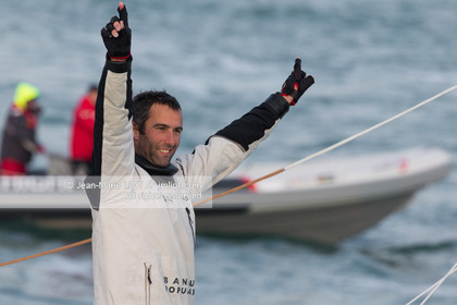Les Sables d'Olonne, le 19 janvier 2017 arrivée d'Armel Le Cléac'h (FR) skipper de l'imoca Banque Populaire arrive 1er du Vendee globe 2016-2017. Photo © Jean-Marie Liot   DPPI