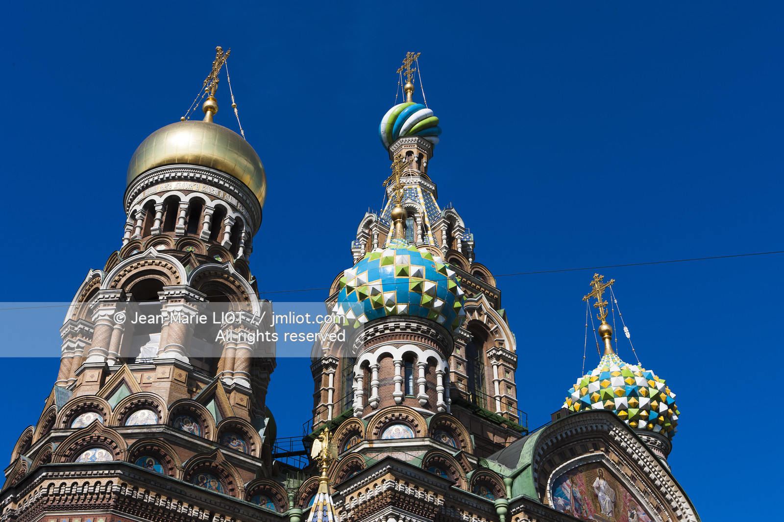 Russie, Saint Petersbourg, classé Patrimoine Mondial de l'UNESCO, église de la Résurrection sur le canal Griboiedov appellée aussi église du Sauveur-sur-le-Sang.