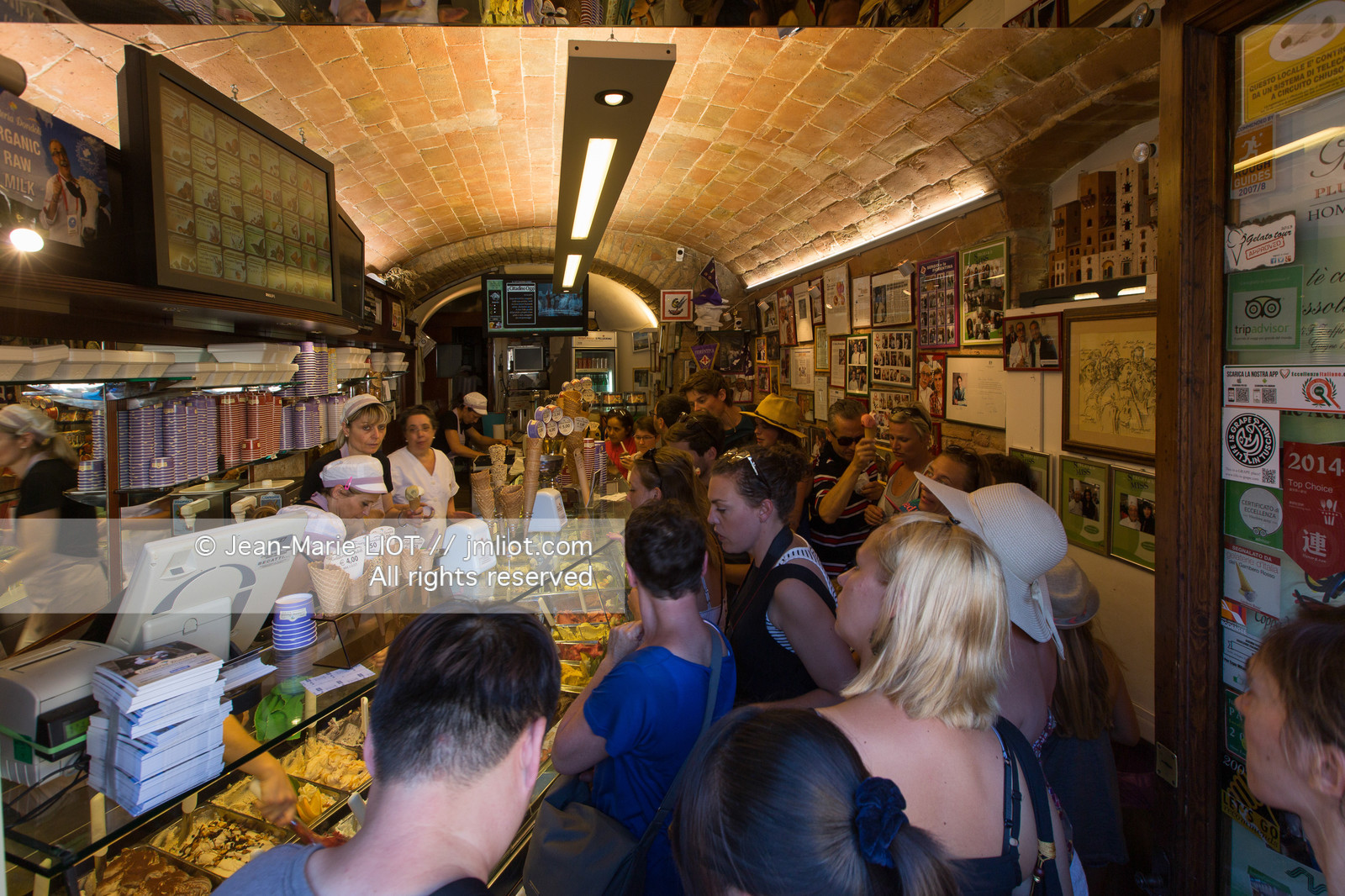 Italie, Toscane,Italy, Tuscany, gelateria Dondoli, San Gimignano,