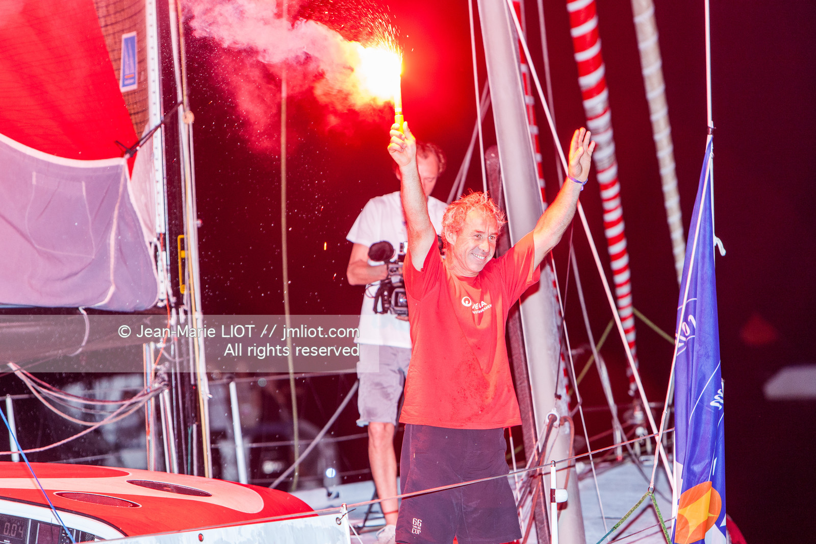 ROUTE DU RHUM 2010 - ARRIVEE DE ROLAND JOURDAIN