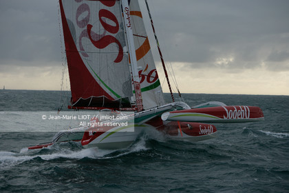 MAXI TRIMARAN SODEBO - THOMAS COVILLE - RECORD TOUR DU MONDE EN SOLITAIRE - 2008..