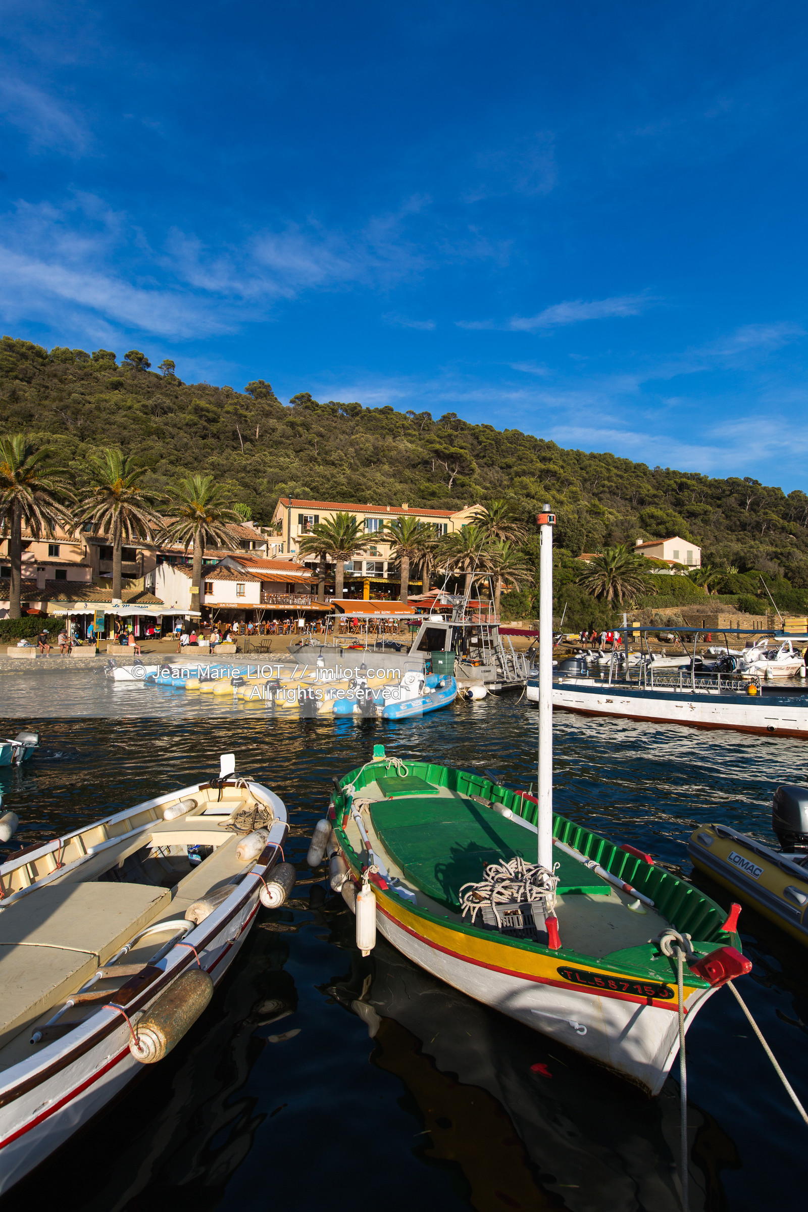 Port-Cros, au large d'Hyères dans le département du Var, petite île de 4 km de long est une réserve de la faune et la flore. Photo © Jean-Marie Liot.