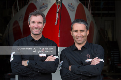 Lorient le 18 mai 2015, Jérémie Beyou a l'entrainement..saison 2015