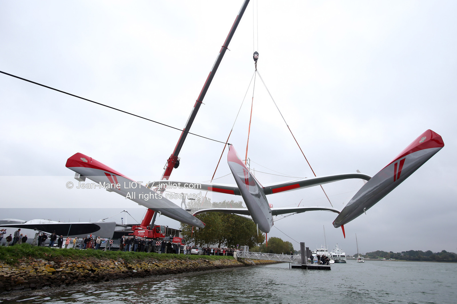 SAILING - MAXI 80 PRINCE DE BRETAGNE - LAUNCH.