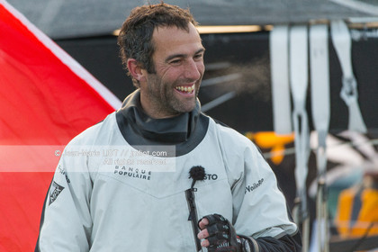Les Sables d'Olonne, le 19 janvier 2017 arrivée d'Armel Le Cléac'h (FR) skipper de l'imoca Banque Populaire arrive 1er du Vendee globe 2016-2017. Photo © Jean-Marie Liot   DPPI
