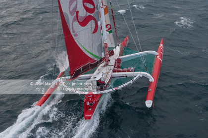MAXI TRIMARAN SODEBO - THOMAS COVILLE - RECORD TOUR DU MONDE EN SOLITAIRE - 2008..