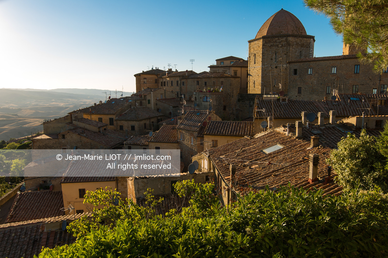 Italie, Toscane,Italy, Tuscany, Voltera vue sur le val di cecina