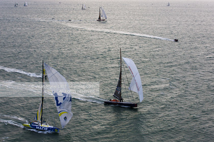 Novembre 2011 Départ de la Transat Jacques Vabre du  Havre et à destination de la Guadeloupe. Photo © Jean-Marie Liot.