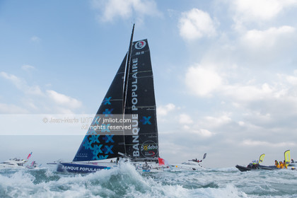 Les Sables d'Olonne, le 19 janvier 2017 arrivée d'Armel Le Cléac'h (FR) skipper de l'imoca Banque Populaire arrive 1er du Vendee globe 2016-2017. Photo © Jean-Marie Liot   DPPI