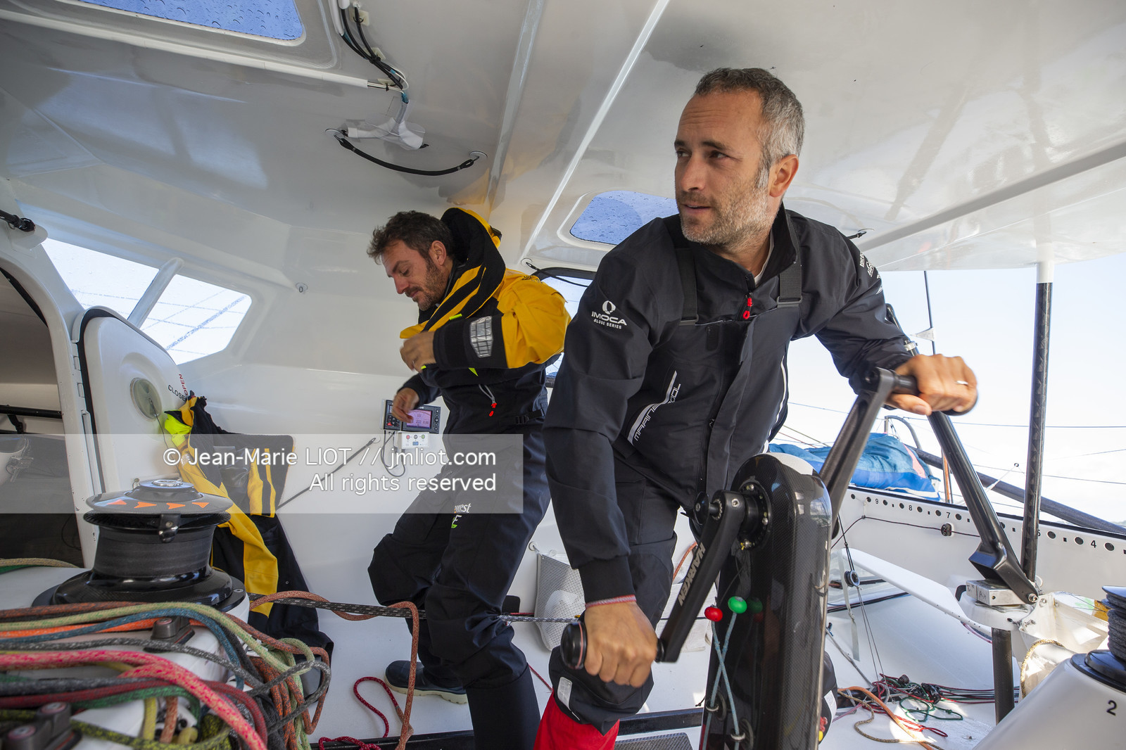 FABRICE AMEDEO ET ERIC PERON - TRANSAT JACQUES VABRE 2019 - A BORD