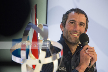 Les Sables d'Olonne, le 19 janvier 2017 arrivée d'Armel Le Cléac'h (FR) skipper de l'imoca Banque Populaire arrive 1er du Vendee globe 2016-2017. Photo © Jean-Marie Liot   DPPI