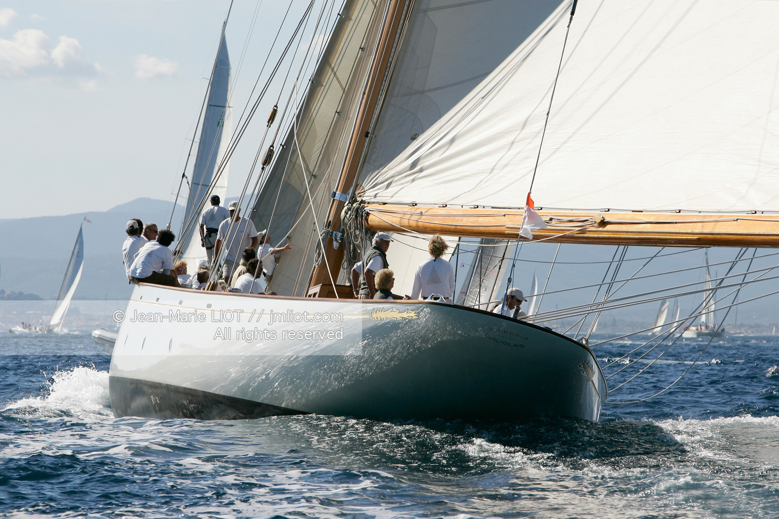 Voiles de Saint-Tropez 2006 à bord du Cambria-PHOTO-© JEAN-MARIE LIOT.