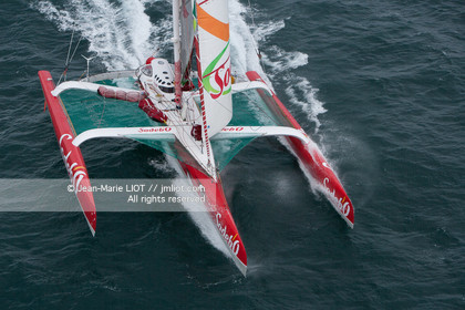 MAXI TRIMARAN SODEBO - THOMAS COVILLE - RECORD TOUR DU MONDE EN SOLITAIRE - 2008..