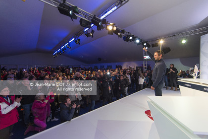 Les Sables d'Olonne, le 19 janvier 2017 arrivée d'Armel Le Cléac'h (FR) skipper de l'imoca Banque Populaire arrive 1er du Vendee globe 2016-2017. Photo © Jean-Marie Liot   DPPI
