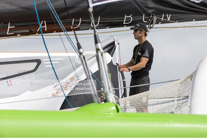 Itajaï(Brésil), samedi 7 novembre 2015, Thomas Coville et Jean-Luc Nélias deuxiémes au classement Ultim de la Transat Jacques Vabre sur SODEBO. Photo © JEAN-MARIE LIOT   DPPI.