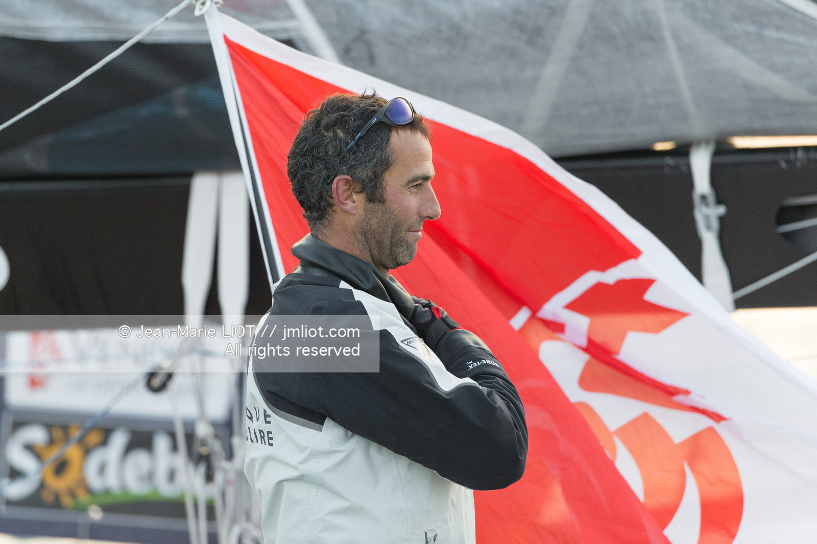 Les Sables d'Olonne, le 19 janvier 2017 arrivée d'Armel Le Cléac'h (FR) skipper de l'imoca Banque Populaire arrive 1er du Vendee globe 2016-2017. Photo © Jean-Marie Liot   DPPI