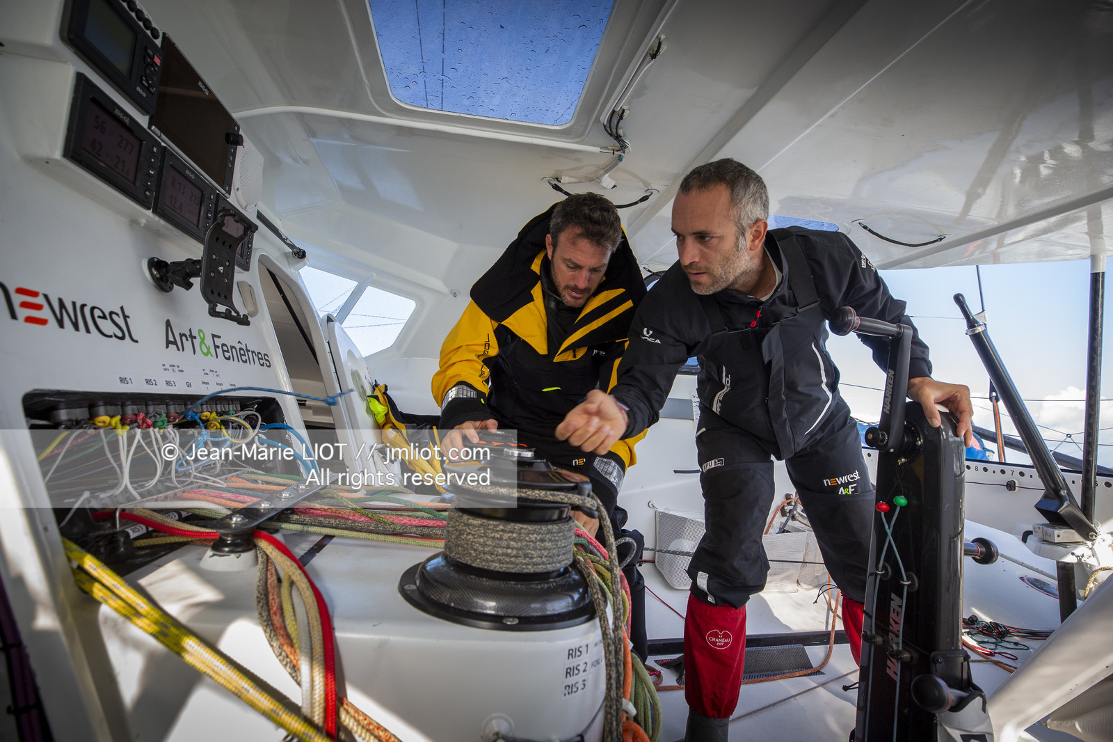 FABRICE AMEDEO ET ERIC PERON - TRANSAT JACQUES VABRE 2019 - A BORD