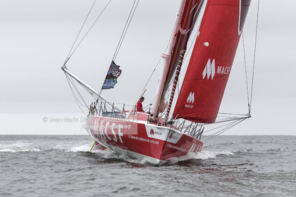 Itajaï (Brazil) le 13 novembre 2015, arrivée de Bertrand de broc et Marc Guillemot à bord de l'imoca MACSF. Photo © Jean-Marie Liot   DPPI..