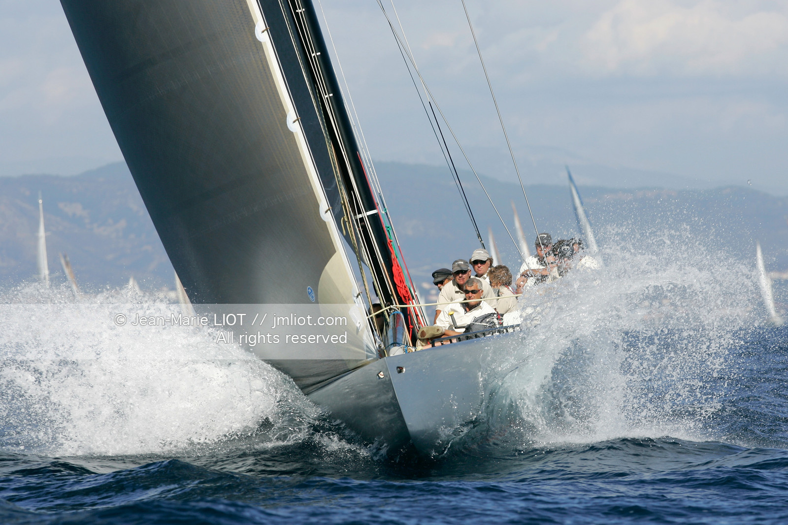 Voiles de Saint-Tropez 2006 à bord du Cambria-PHOTO-© JEAN-MARIE LIOT.