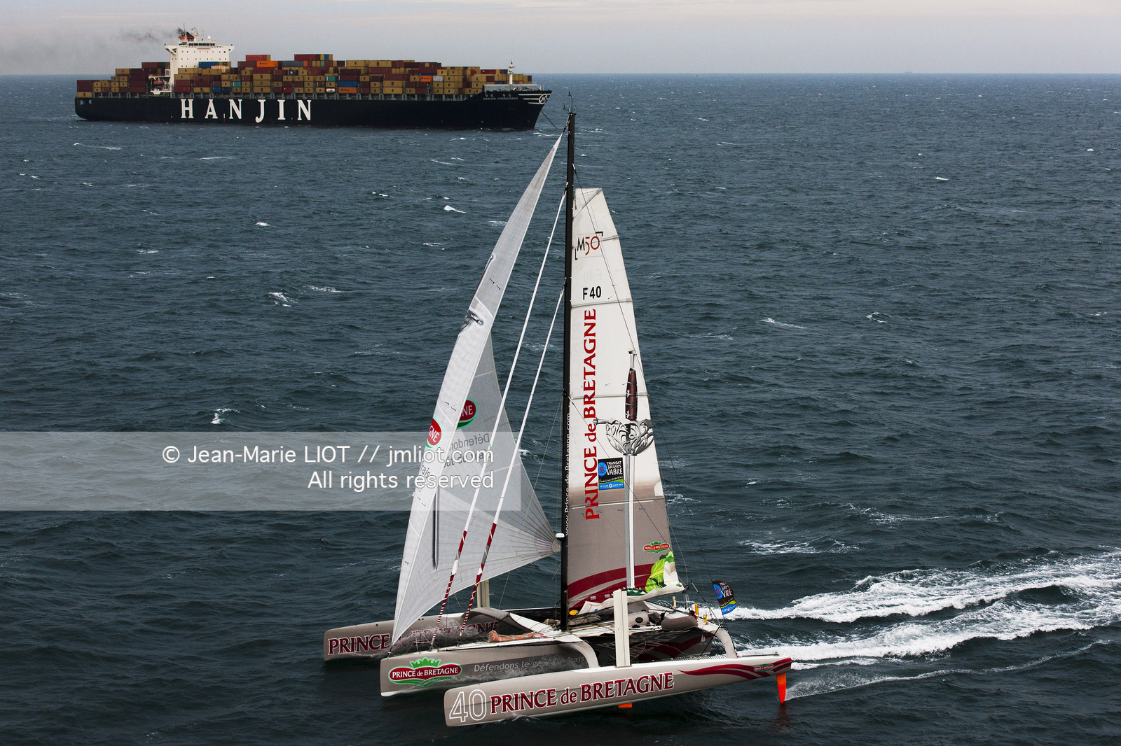 Novembre 2011 Départ de la Transat Jacques Vabre du  Havre et à destination de la Guadeloupe. Photo © Jean-Marie Liot.