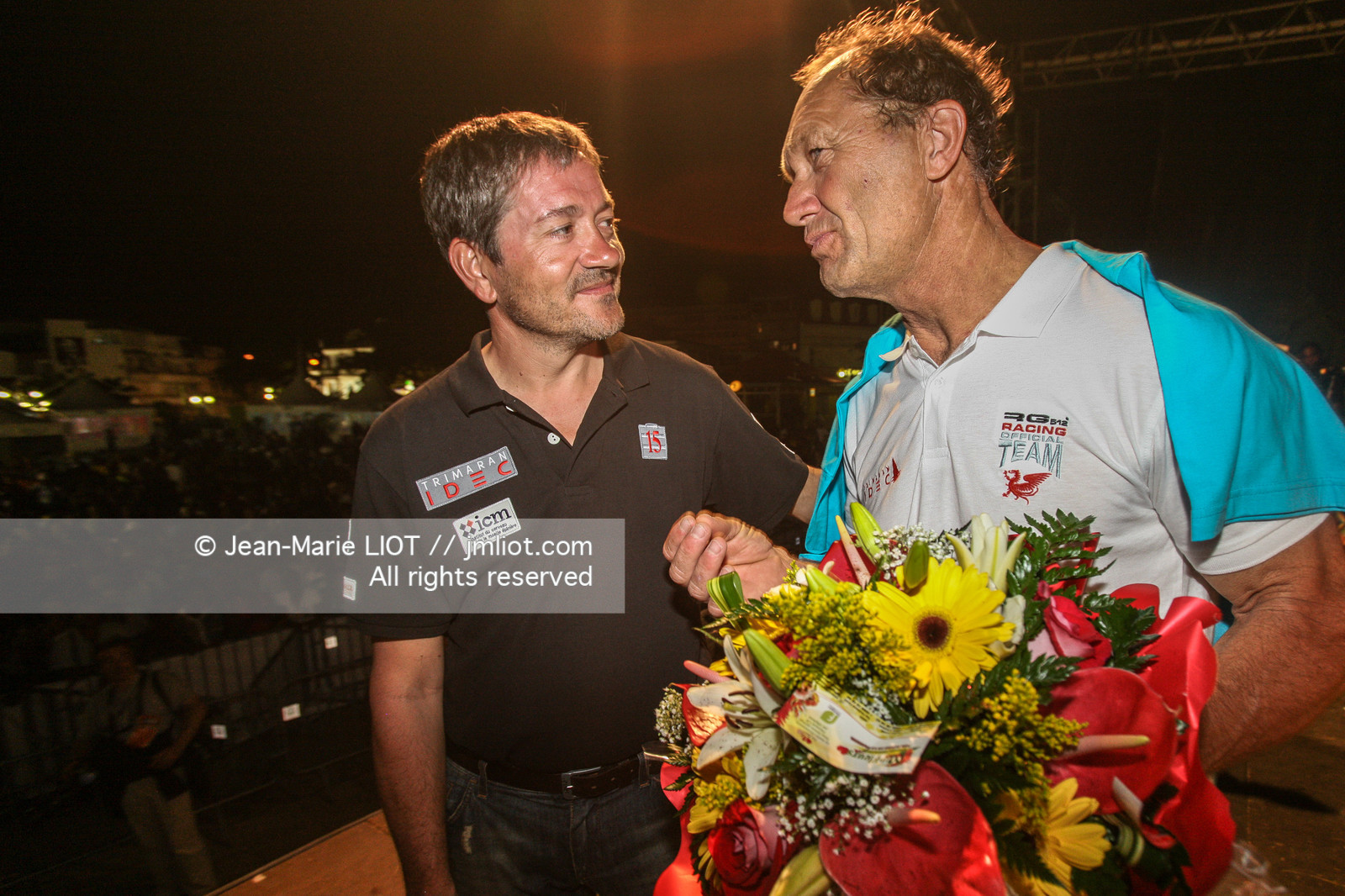 ROUTE DU RHUM 2010 - ARRIVEE DE FRANCIS JOYON