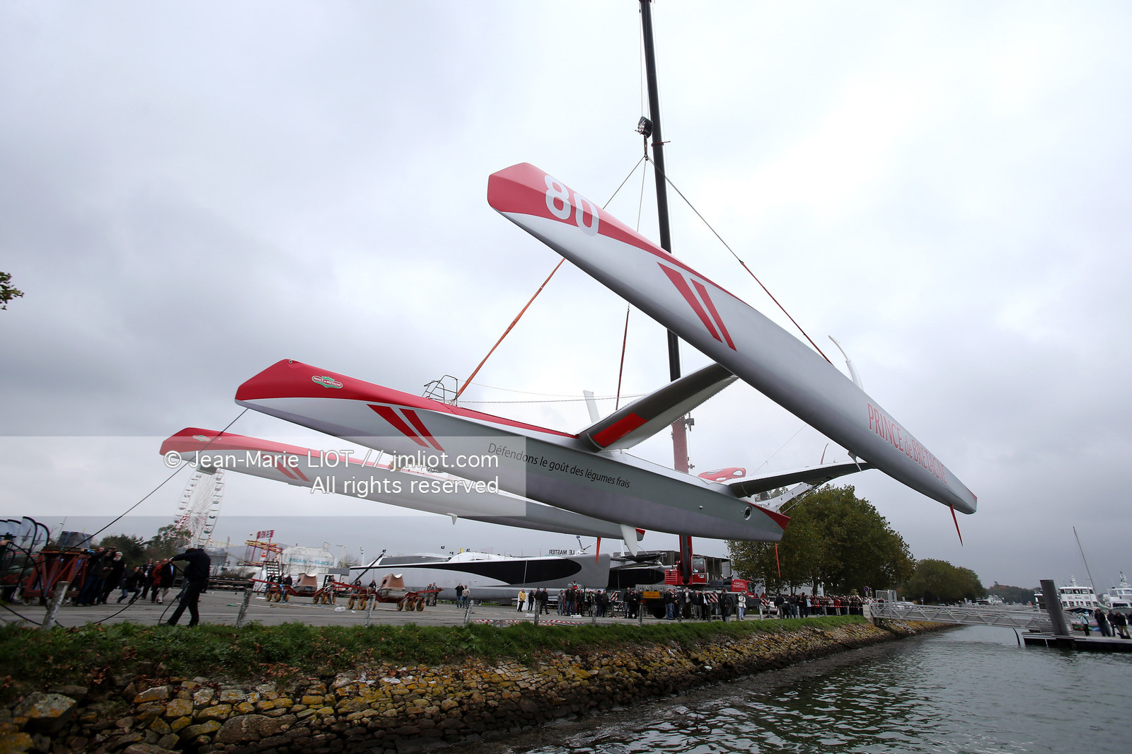 SAILING - MAXI 80 PRINCE DE BRETAGNE - LAUNCH.