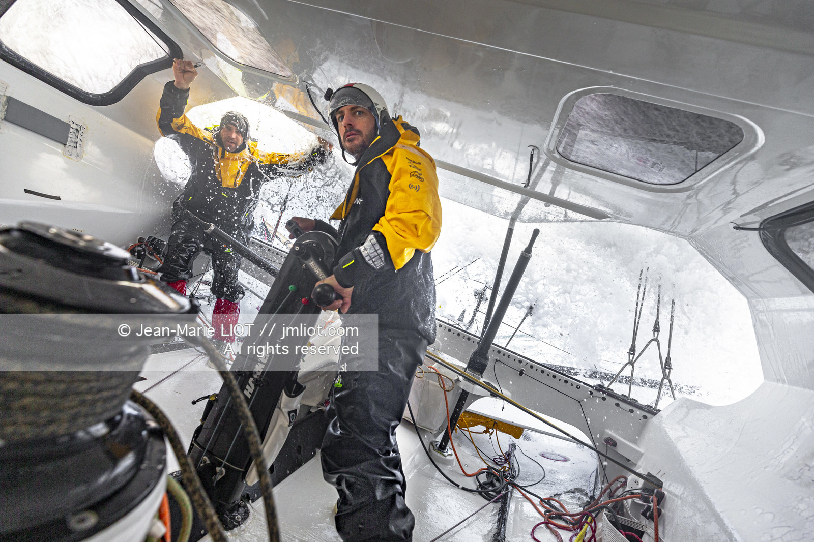 FABRICE AMEDEO ET ERIC PERON - TRANSAT JACQUES VABRE 2019 - A BORD
