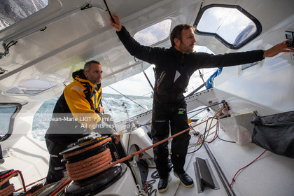 FABRICE AMEDEO ET ERIC PERON - TRANSAT JACQUES VABRE 2019 - A BORD