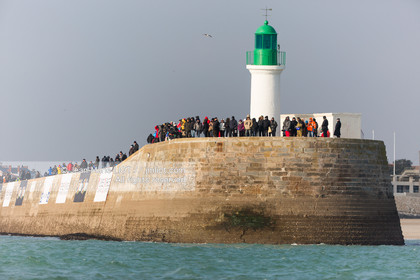 Les Sables d'Olonne, le 19 janvier 2017 arrivée d'Armel Le Cléac'h (FR) skipper de l'imoca Banque Populaire arrive 1er du Vendee globe 2016-2017. Photo © Jean-Marie Liot   DPPI