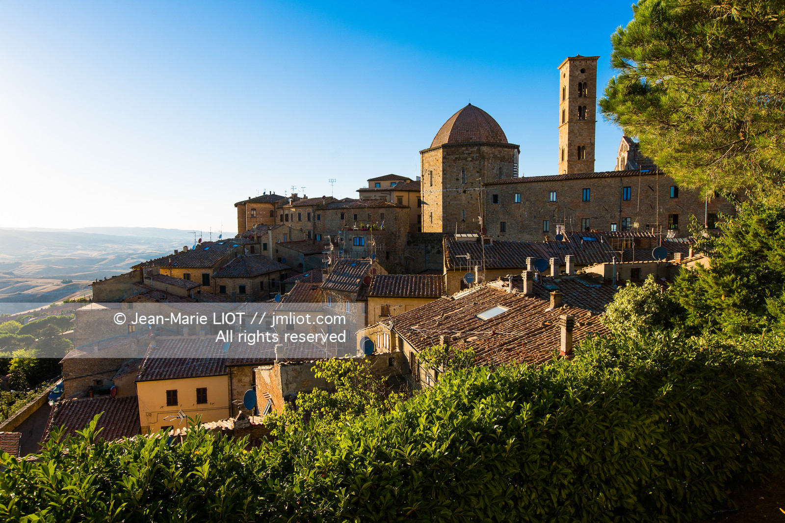 Italie, Toscane,Italy, Tuscany, Voltera vue sur le val di cecina