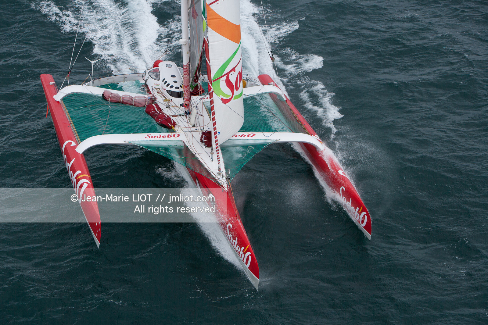 MAXI TRIMARAN SODEBO - THOMAS COVILLE - RECORD TOUR DU MONDE EN SOLITAIRE - 2008..