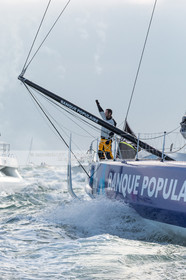 Les Sables d'Olonne, le 19 janvier 2017 arrivée d'Armel Le Cléac'h (FR) skipper de l'imoca Banque Populaire arrive 1er du Vendee globe 2016-2017. Photo © Jean-Marie Liot   DPPI