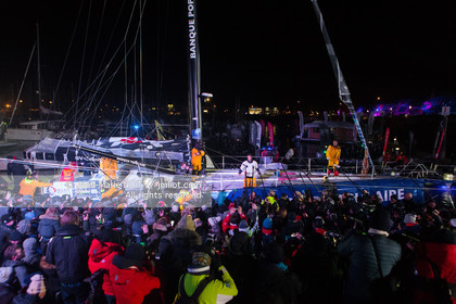 Les Sables d'Olonne, le 19 janvier 2017 arrivée d'Armel Le Cléac'h (FR) skipper de l'imoca Banque Populaire arrive 1er du Vendee globe 2016-2017. Photo © Jean-Marie Liot   DPPI