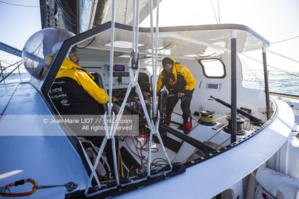 FABRICE AMEDEO ET ERIC PERON - TRANSAT JACQUES VABRE 2019 - A BORD