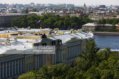 Russie, Saint Petersbourg, classé Patrimoine Mondial de l'UNESCO, église de la Résurrection sur le canal Griboiedov appellée aussi église du Sauveur-sur-le-Sang.