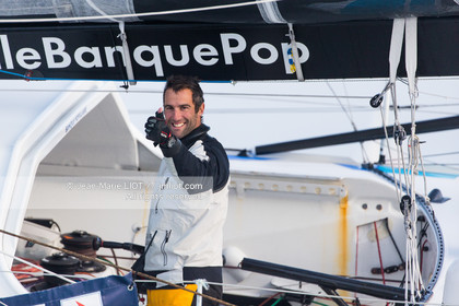 Les Sables d'Olonne, le 19 janvier 2017 arrivée d'Armel Le Cléac'h (FR) skipper de l'imoca Banque Populaire arrive 1er du Vendee globe 2016-2017. Photo © Jean-Marie Liot   DPPI