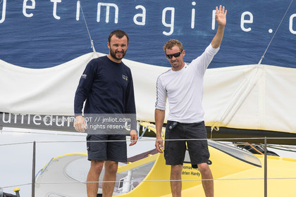Itajaï (Brazil) le 12 November 2015, arrivée de Thomas Ruyant et Adrien Hardy à bord de l'imoca Le souffle du Nord. Photo © Jean-Marie Liot   DPPI.