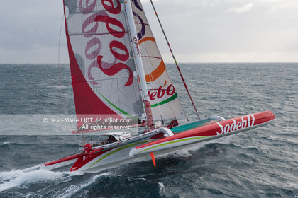 MAXI TRIMARAN SODEBO - THOMAS COVILLE - RECORD TOUR DU MONDE EN SOLITAIRE - 2008..