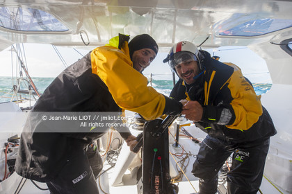 FABRICE AMEDEO ET ERIC PERON - TRANSAT JACQUES VABRE 2019 - A BORD