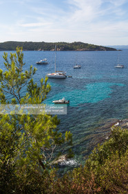 Port-Cros, au large d'Hyères dans le département du Var, petite île de 4 km de long est une réserve de la faune et la flore. Photo © Jean-Marie Liot.