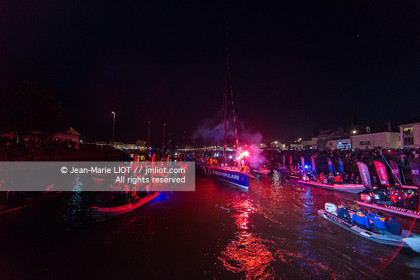 Les Sables d'Olonne, le 19 janvier 2017 arrivée d'Armel Le Cléac'h (FR) skipper de l'imoca Banque Populaire arrive 1er du Vendee globe 2016-2017. Photo © Jean-Marie Liot   DPPI