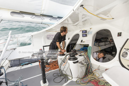 SAILING - TRANSAT JACQUES VABRE 2017 - FENETREA MIX BUFFET - ERWAN LE ROUX - VINCENT RIOU